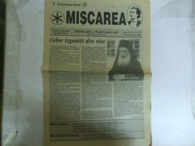 Miscarea Publicatie a Noii Generatii An II Nr. 12 Noiembrie 1993 Descoperirea Maestrilor Simion Mehedinti foto