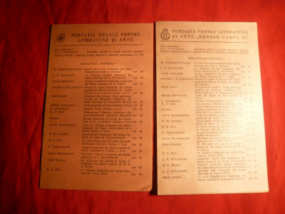 2Liste- Catalog- Fundatia pt.Literatura si Arta Regele Carol II 1940 foto