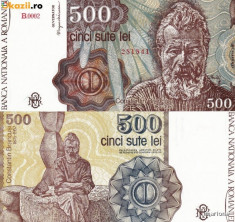 ROMANIA 500 lei ianuarie 1991 UNC!!! foto