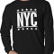 Bluza Tricou STREET FASHION - NEW YORK CITY - negru UNISEX !