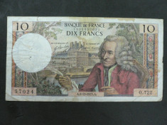 FRANTA - BANCNOTA 10 FRANCI - 1971 foto