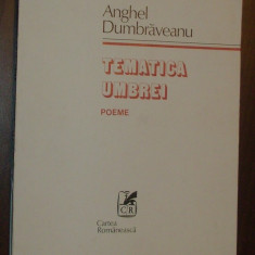 ANGHEL DUMBRAVEANU - TEMATICA UMBREI (POEME) [princeps 1982/coperta PETRE HAGIU]