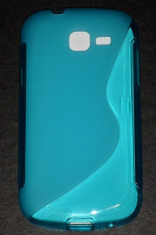 Husa silicon, Samsung Galaxy Trend S7392, S7390, model S-LINE, turquoise. foto