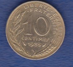 Franta 10 centimes 1985 foto