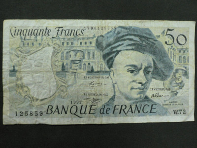 FRANTA - BANCNOTA 50 FRANCI - 1992 foto