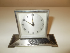 Ceas desteptator Olympia, fabricata in serie redusa cu ocazia Olimpiadei, soneria in stare de functionare, restul mecanismului probabil foarte murdar foto