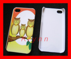 HC234 - Husa Carcasa protectie plastic - iPhone 4G, 4S - Bufnita Owl + FOLIE! foto