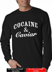 Bluza Tricou STREET FASHION - COCAINE &amp;amp; CAVIAR - negru UNISEX ! foto