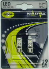 Bec cu led NARVA W5W blister 2 buc 18001B2(9224) foto