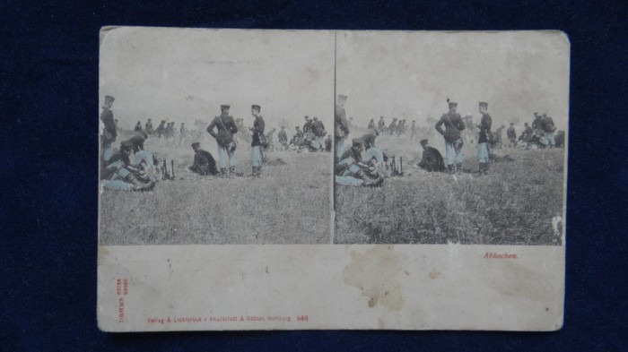 Militari pe front - Vedere 3D dubla pentru aparate de epoca 3D - deosebita