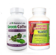 Pachet Extract 100% Cafea Verde 60 capsule si Garcinia Cambogia cu 60%HCA 60 capsule foto