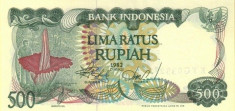 INDONEZIA 500 RUPIAH 1982; P-121 / UNC - NECIRCULATA foto