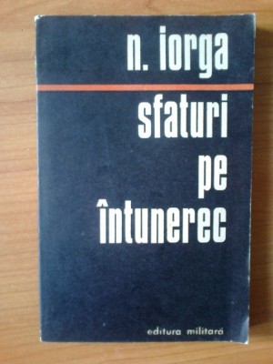 d8 Nicolae Iorga - Sfaturi pe intunerec foto