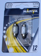 Bec cu led NARVA C5W blister 2 buc Bec cu led NARVA C5W blister 2 buc 18010B2(9223) foto