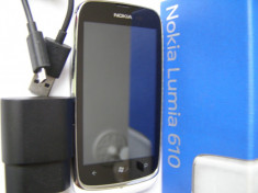 Nokia Lumia 610 ALB 8GB, SIGILAT , cu factura + garantie la Vodafon , LIBER DE RETEA , cutie completa ! foto