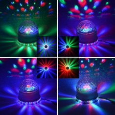 Lumini disco joc de lumini disco Sunflower led light + glob magic. Efecte uimitoare FILME DEMO foto