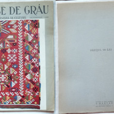 Boabe de grau ; Revista de cultura , Octombrie 1930 , an 1 , Liga Culturala , Cartea Romaneasca , Gradina Botanica din Cluj