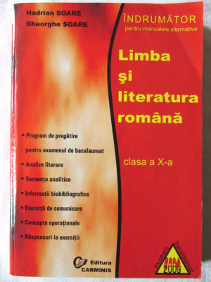 Indrumator pentru Manualele Alternative - LIMBA SI LITERATURA ROMANA Clasa a X-a foto
