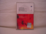 Vand caseta audio Tchaikovsky Piano no.1 , Rachmaninov Piano no.2 , originala., Casete audio