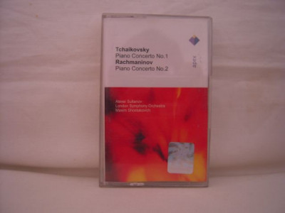 Vand caseta audio Tchaikovsky Piano no.1 , Rachmaninov Piano no.2 , originala. foto