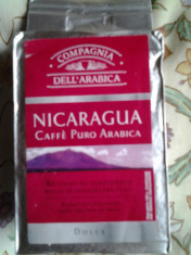 Pachet cafea Nicaragua Caffe Puro Arabica Dolce 125 g Round and balanced with inklings of fruit cu aroma fina de fructe foto