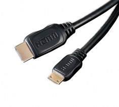 Cablu HDMI-Mini HDMI ,FULL HD, HIGH SPEED, ETHERNET, versiunea 1.4, contacte aurite, 5M,pentru tablete,calitate foarte buna foto