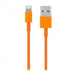 Cablu 8 Pin Lightning USB iPhone 5 5C 5S 6 6 Plus iPad 4 iPad Mini iPod Touch 5 Orange foto