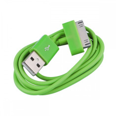 Cablu USB iPhone 2G 3G 3GS 4 4S iPod Nano Classic Touch Green foto