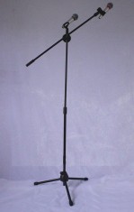 Stativ Microfon trepied Suport pentru doua Microfoane foto