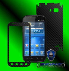 ZTE GRAND X V970 - Folie Carbon SKINZ kit full body,Protectie totala telefon profesionala,ecran,spate,carcasa,husa tip skin foto
