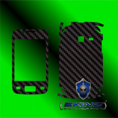 SAMSUNG GALAXY Y DUOS S6102 - Folie Carbon SKINZ kit full body,Protectie totala telefon profesionala,ecran,spate,carcasa,husa tip skin foto