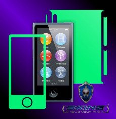 APPLE IPOD NANO 7 - Folie Fosforescenta GLOW SKINZ kit full body,Protectie totala telefon profesionala,ecran,spate,carcasa,husa tip skin foto