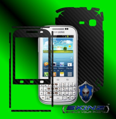 SAMSUNG GALAXY CHAT B5330 - Folie Carbon SKINZ kit full body,Protectie totala telefon profesionala,ecran,spate,carcasa,husa tip skin foto