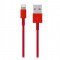 Cablu 8 Pin Lightning USB Apple iPhone 5 iPad 4 iPad Mini iPod Touch 5 5S IOS 7 Red