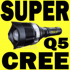 SUPER LANTERNA cu LED CREE Q5 + incarcator + acumulator foto