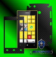 NOKIA LUMIA 520 - Folie Carbon SKINZ kit full body,Protectie totala telefon profesionala,ecran,spate,carcasa,husa tip skin foto