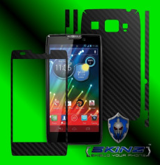 MOTOROLA DROID RAZR MAXX HD XT926 - Folie Carbon SKINZ kit full body,Protectie totala telefon profesionala,ecran,spate,carcasa,husa tip skin foto