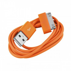 Cablu USB Apple iPod Nano Classic Touch iPhone 2G 3G 3GS 4 4S Orange foto