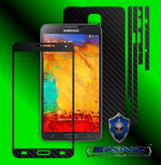 SAMSUNG GALAXY NOTE 3 III N9000 N9002 N9005 Folie Carbon SKINZ kit full body,Protectie totala telefon profesionala,ecran,spate,carcasa,husa tip skin foto