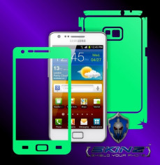 SAMSUNG I9105 GALAXY S2 PLUS - Folie Fosforescenta GLOW SKINZ kit full body,Protectie totala telefon profesionala,ecran,spate,carcasa,husa tip skin foto