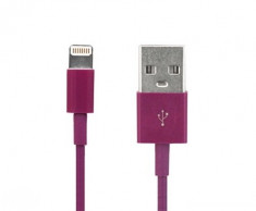 Cablu 8 Pin Lightning USB Apple iPhone 5 iPad 4 iPad Mini iPod Touch 5 5S IOS 7 Purple foto