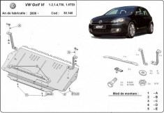 Scut motor metalic VW Golf 6 dupa 2010 (1.2 TSI, 1.4 TSI, 1.6 TDI) foto