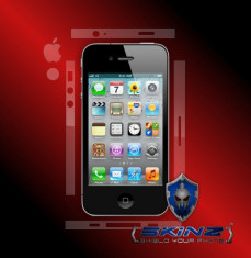 APPLE IPHONE 4S - Folie SKINZ Protectie LATERALE + MAR + BUTON Ultra Clear AutoRegeneranta,bumper telefon,profesionala,husa tip skin foto