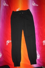 Pantalon trening bumbac unisex negru nou foto