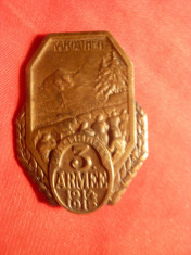 Insigna Militara Austria -Armata 3a- Razboi in Carpati 1914-1915 ,h= 4cm foto