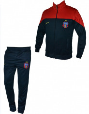 Trening Nike - Steaua - Edition 2014 - 2015 - Bleumarin cu Rosu - Model Nou - Pantaloni Conici - Material Poliester - Masuri S M L XL XXL (SLIM) B99 foto