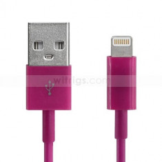 Cablu iPhone 5 5C 5S 6 6 Plus iPad 4 iPad Mini iPod Touch 5 8 Pin Lightning USB Purple foto
