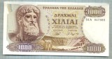 14 BANCNOTA - GRECIA - 1000 DRACHMAI - anul 1970 -SERIA 047988 -starea care se vede