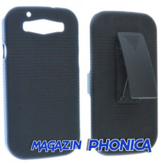 Husa toc plastic cu prindere curea Samsung Galaxy S3 I9300 + folie ecran