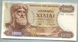 23 BANCNOTA - GRECIA - 1000 DRACHMAI - anul 1970 -SERIA 147182 -starea care se vede